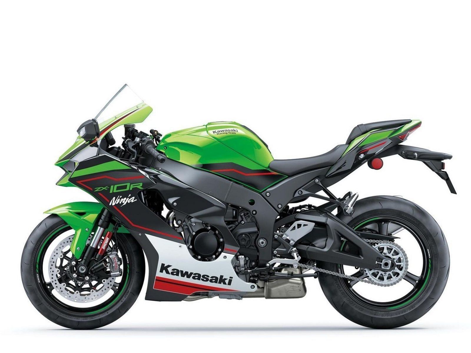 Мотоцикл KAWASAKI NINJA ZX-10R - Lime Green/Ebony/Pearl Blizzard White '2024